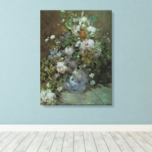 Frühlingsstrauß von Pierre Renoir, Vintage Blumen Leinwanddruck