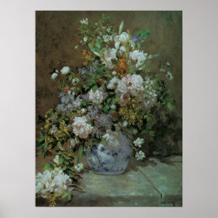 Frühlingsstrauß von Pierre Renoir, Vintage Blumen Poster