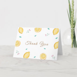 Frühlingssüße Zitronenfrüchte Fruchtsäfte Dusche Dankeskarte