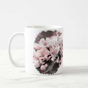 Frühlingsszenario ZierIllustration Rosa Kaffeetasse