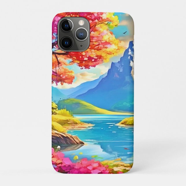 Frühlingstal: Aussicht auf Berge Case-Mate iPhone Hülle (Rückseite)