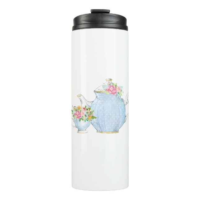 Frühlingstee, Tee, Tee, Blumentee, Blume Thermosbecher (Vorderseite)