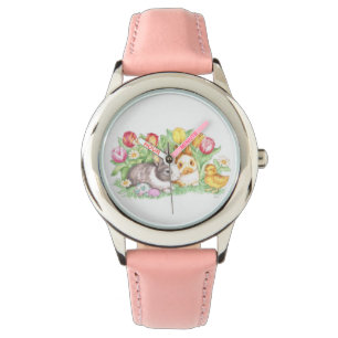 Frühlingsthema OsterBunnies Sehen Armbanduhr