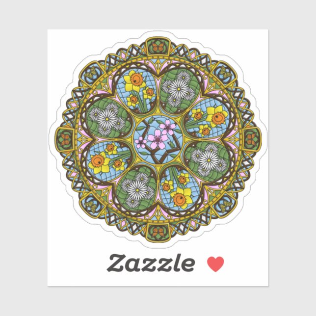 Frühlingstil-Sticker Aufkleber (Blatt)