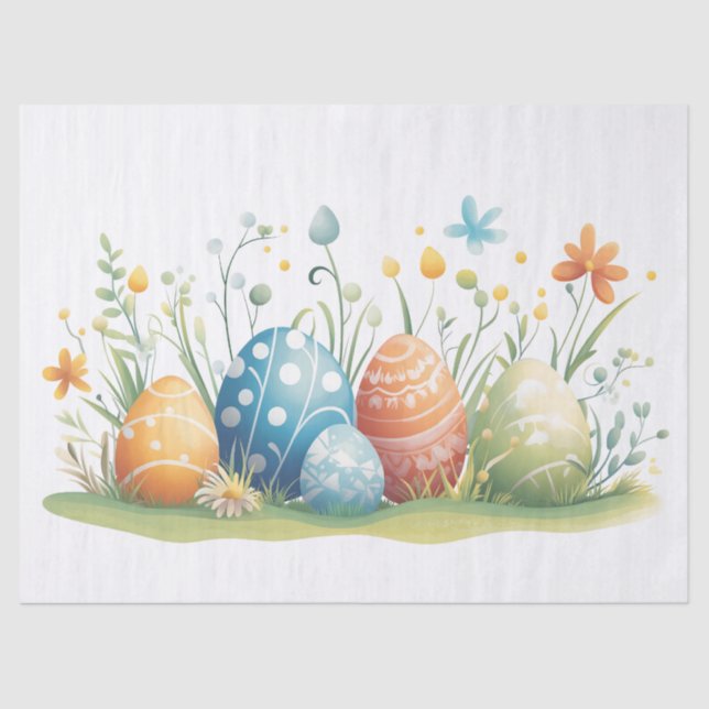Frühlingstrahpapier für Ostern - 10lb, 17"x23" Seidenpapier (Vorderseite)