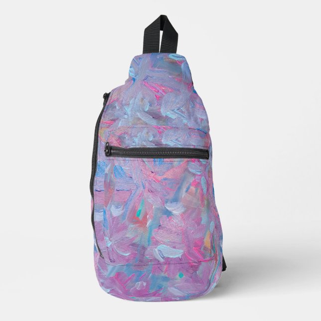 Frühlingstraum Floral Sling Tasche (Vorderseite)