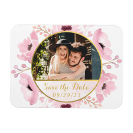 Frühlingstriche Wasserfarben Save the Date Magnet