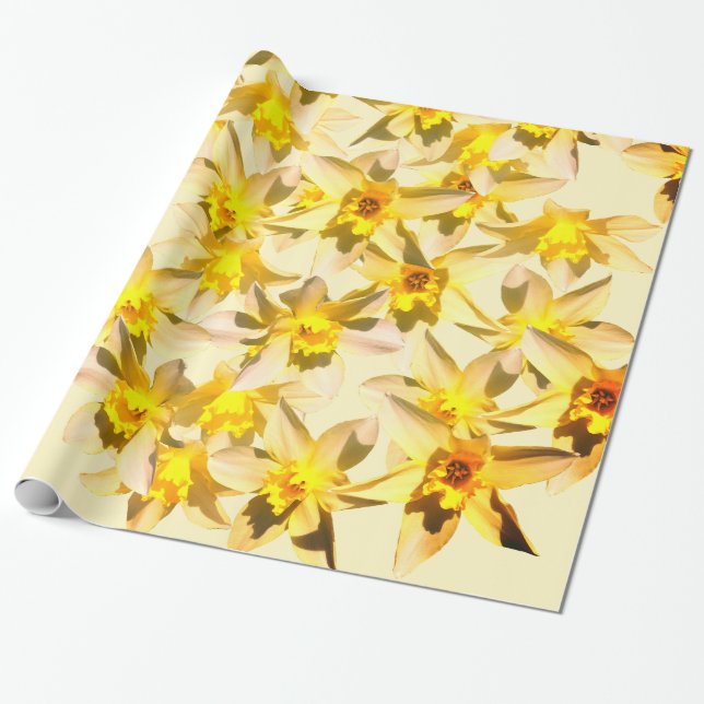 Frühlingstücher blühen Foto Geschenkpapier (Ungerollt)