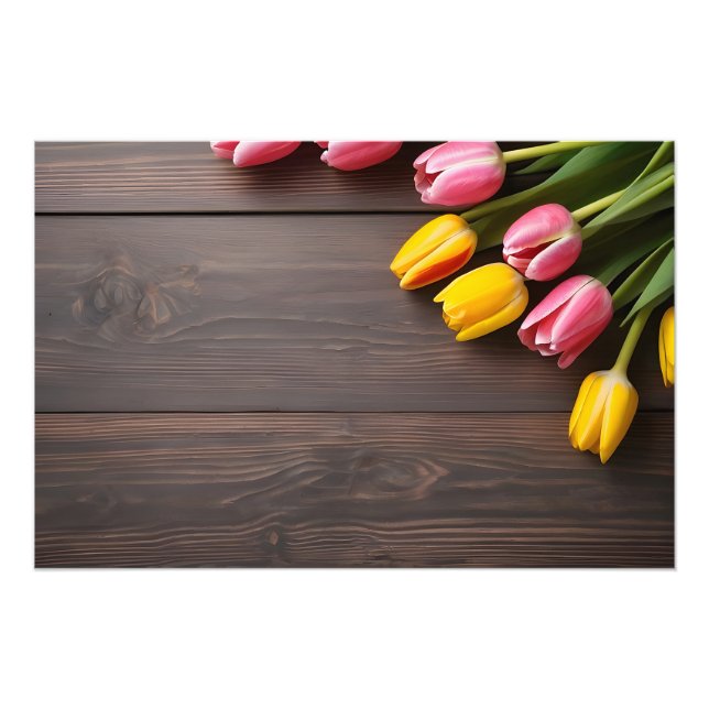 Frühlingstulis für den Valentinstag Fotodruck (Vorne)