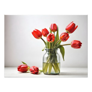 Frühlingstulis für den Valentinstag Fotodruck