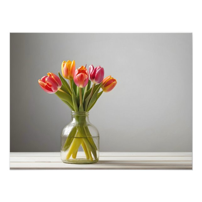 Frühlingstulis für den Valentinstag Fotodruck (Vorne)