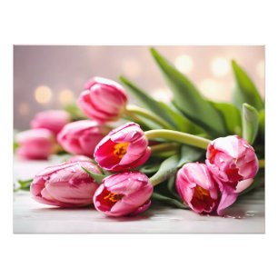 Frühlingstulis für den Valentinstag Fotodruck