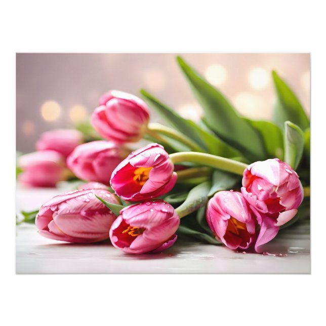 Frühlingstulis für den Valentinstag Fotodruck (Vorne)