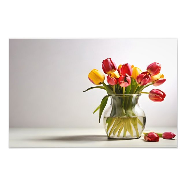 Frühlingstulis für den Valentinstag Fotodruck (Vorne)
