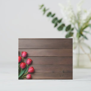 Frühlingstulis für den Valentinstag Postkarte