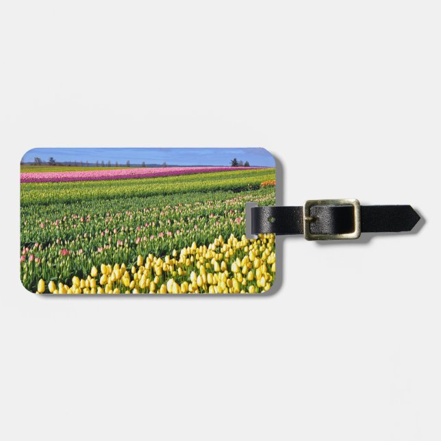 Frühlingstulpenfeld Gepäckanhänger (Vorderseite horizontal)