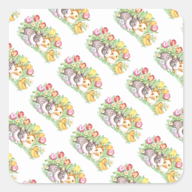 Frühlingsurlaub Ostern Sonnenklammer Quadratischer Aufkleber (Vorderseite)