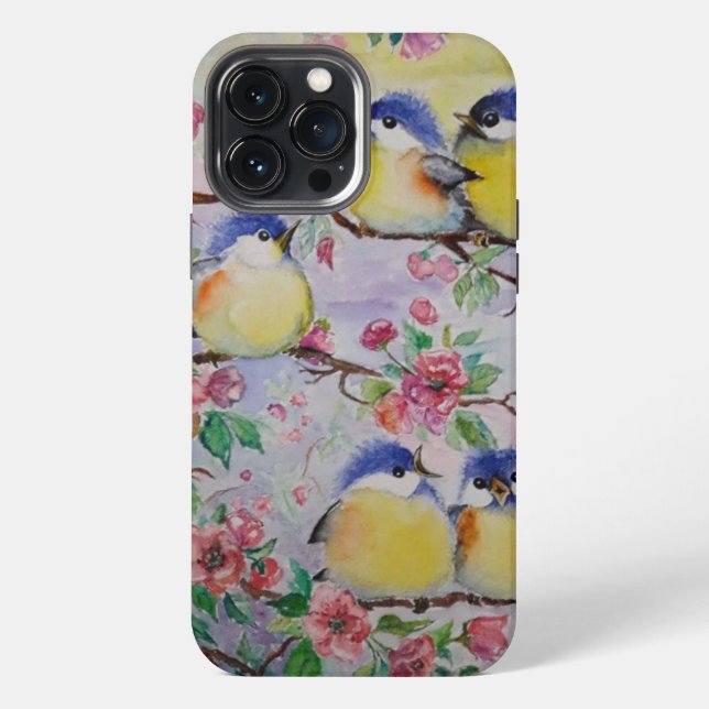 Frühlingsvögel Spatzen iPhone Hülle (Rückseite)