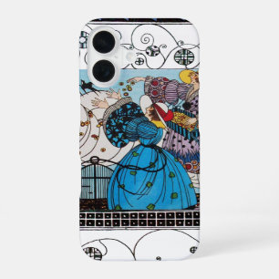 FRÜHLINGSVÖGEL UND SCHWUNG / MODEKOSTÜMDESIGNER iPhone 16 HÜLLE