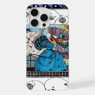 FRÜHLINGSVÖGEL UND SCHWUNG / MODEKOSTÜMDESIGNER iPhone 15 PRO MAX HÜLLE