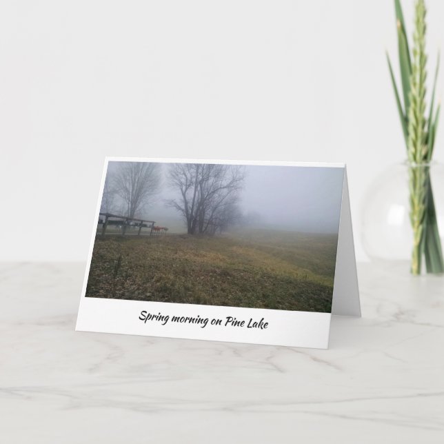 Frühlingsvormittag am Pine Lake Karte (Vorderseite)