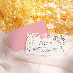 Frühlingswasserfarbe Floral Baby Dusche Begleitkarte