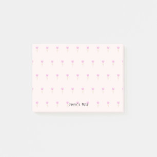 Frühlingswasserfarbe Rosa Blume Tulip Individuelle Post-it Klebezettel