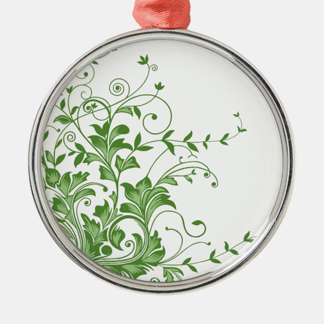 Frühlingswiese Silbernes Ornament (Vorne)