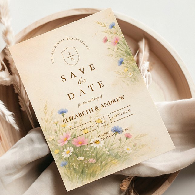 Frühlingswiesen-Blumenhochzeit Save The Date (Von Creator hochgeladen)
