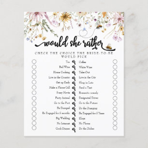 FrühlingsWildblume   Biene   Brautparty Game