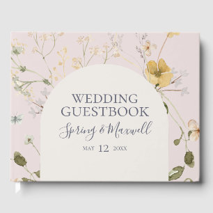 FrühlingsWildblume Blackush Wedding Guest Book Gästebuch