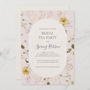 FrühlingsWildblume   Blush Bridal Tee Party Einladung