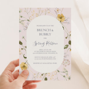 FrühlingsWildblume   Blush Brunch und Brauchdusche Einladung