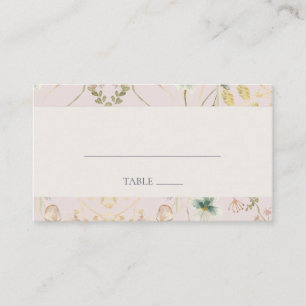 FrühlingsWildblume Blush Flat Wedding Platzkarte