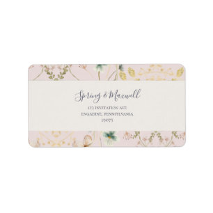 FrühlingsWildblume Blush Wedding RSVP-Adresse Adressaufkleber