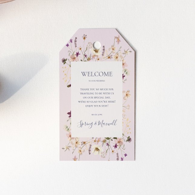 FrühlingsWildblume | Blush Wedding Welcome Geschenkanhänger (Von Creator hochgeladen)