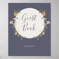 FrühlingsWildblume | Dusty Lila Guest Book Sign