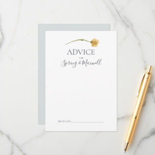 FrühlingsWildblume Hellblaue Hochzeitsratenkarte Hinweiskarte