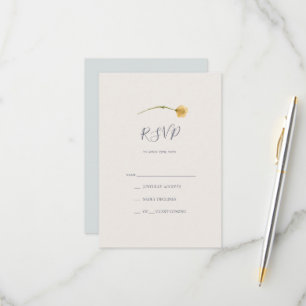 FrühlingsWildblume   Light Blue RSVP Card Karte