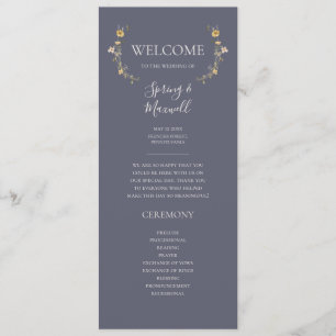 FrühlingsWildblume Lila Hochzeit Programm