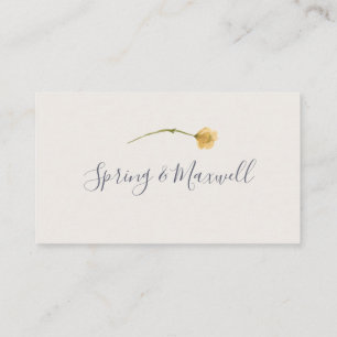 FrühlingsWildblume   White Flat Wedding Platzkarte