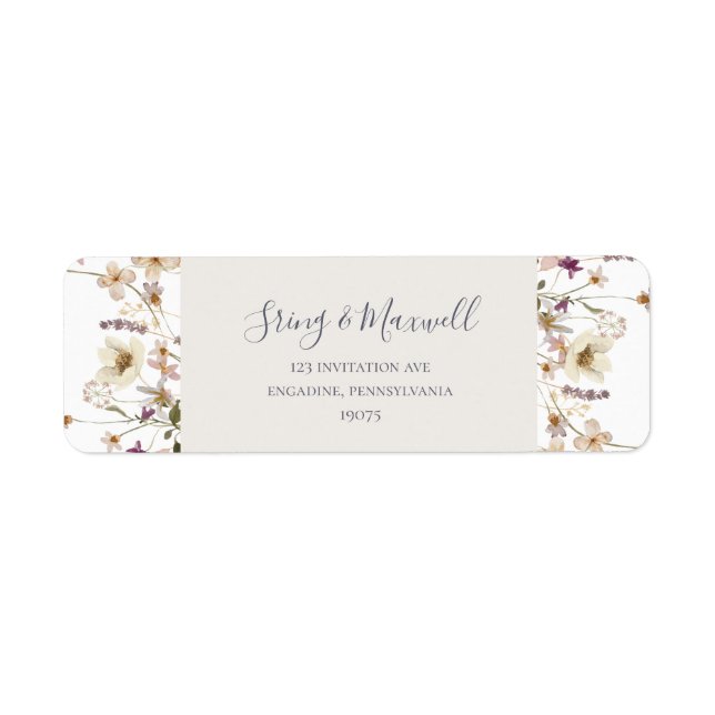 FrühlingsWildblume | White Return Address Label (Vorne)