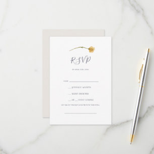 FrühlingsWildblume White Song Request RSVP Card Karte