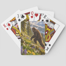 Frühlingswildblumen Bigfoot Spielkarten