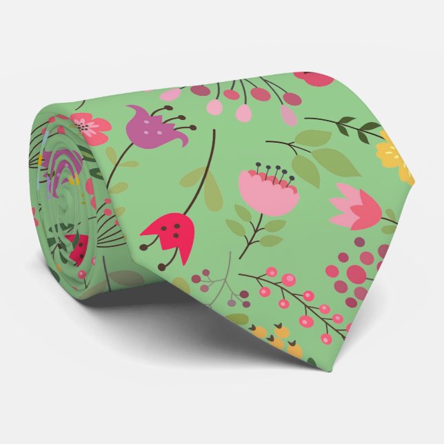 Frühlingswildblumen Blütenschmuck im griechischen  Krawatte (Gerollt)