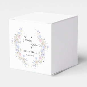 Frühlingswildblumen Lila Rosa Hochzeit Danke Geschenkschachtel