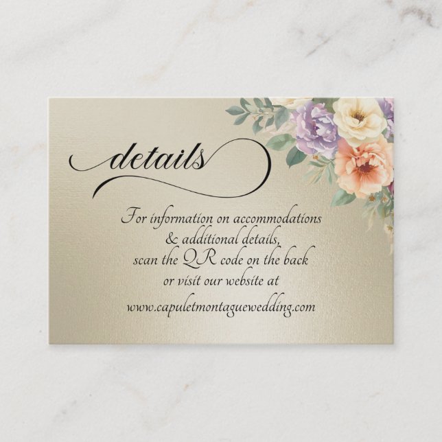 Frühlingswildblumen, QR-Code - Weizen Begleitkarte (Vorderseite)