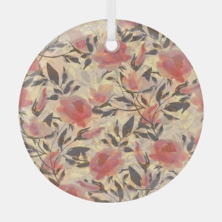 Frühlingswilde Rose: Aquarellmuster. Ornament Aus Glas