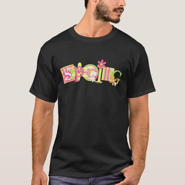 FrühlingsWord farbiger Clipart T-Shirt (Vorderseite)