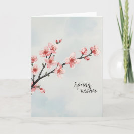 Frühlingswünsche – Grußkarte mit Kirschblüten Karte